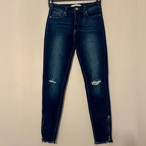 KanCan Dark Blue Distressed Stretch Skinny Jeans